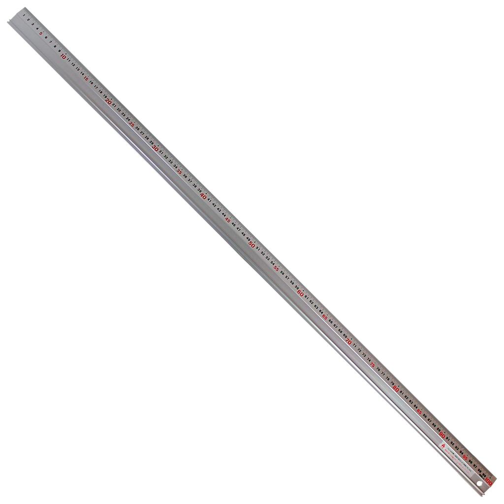 Bigman Aluminum Ruler with 100cm Easy To Read 2 Color Scale Non-Slip BAR-100