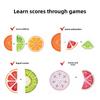 Fruit Educational Kids Fraction Board For Early Childhood Math Building Skills