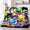 Color Frog Customize Your Name Outdoor Blanket Suitable For All Seasons Comfortable And Warm Soft Blanket Suitable For Travel Gifts For Relatives And