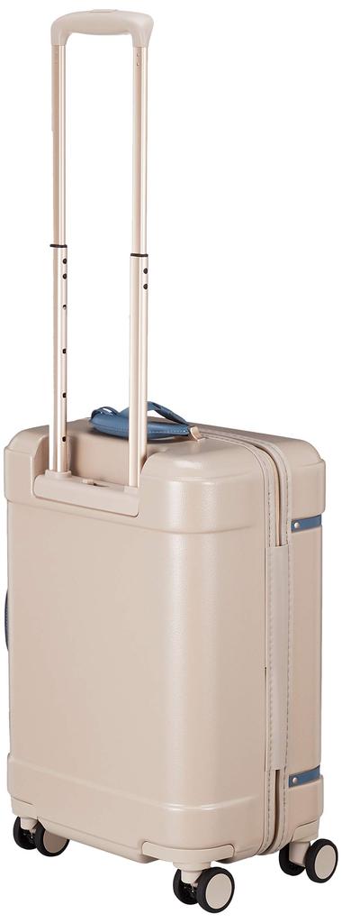 Suitcase with Caster Double Eco Bag for Notre 54 Pottery Beige [Hunt] Stopper, Wheels, Included, 1-3 Nights, Carry-on Luggage, 06881, Cm,