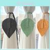 Elegant Bohemisk Flätad Tofs Gardinbindare Bomull Handgjorda Blad Gardinhållare Modern Chic Stil