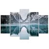 Feeby Five Piece Picture Canvas Print, Mountain Landscape