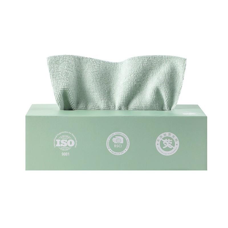 20pcs Scouring Pad Reusable Household Pump-type Lazy Absorbent Cloth Thickened Kitchen Dishwashing Cloth Microfiber