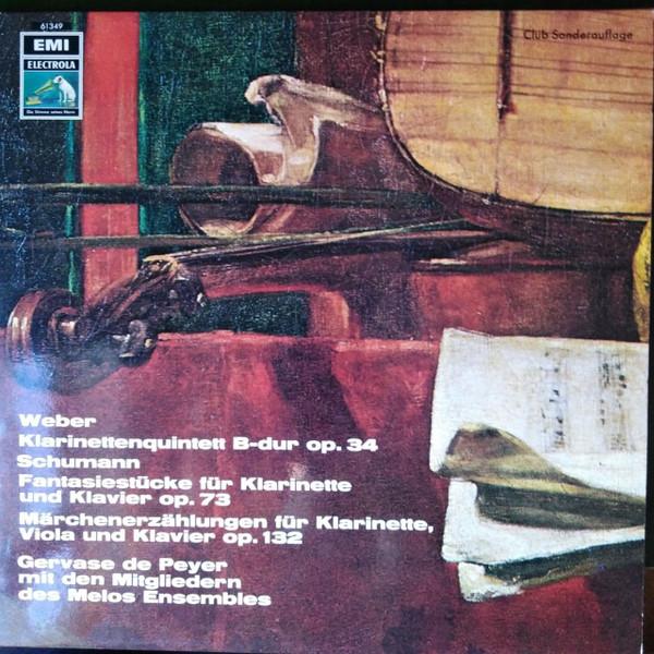 

LP Record CARL MARIA VON WEBER ROBERT SCHUM Klarinettenquintett Bdur Op. 34 61349 Die Stimme Sein 1972 Germany Classical Used