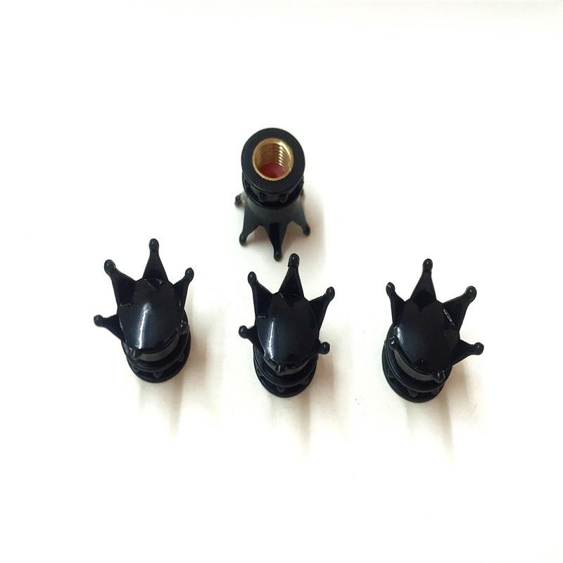2 Pcs Fashion Style Crown Shape Metal Material Gas Nozzle Dust Cover