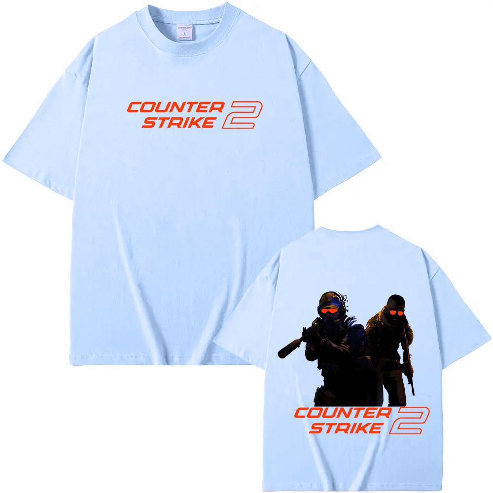 Counter Strike T-Shirt HighQuality Shooting Game Graphic Printing Tee Summer 100%cotton Oversized Clothes Fashion Cotton Tops