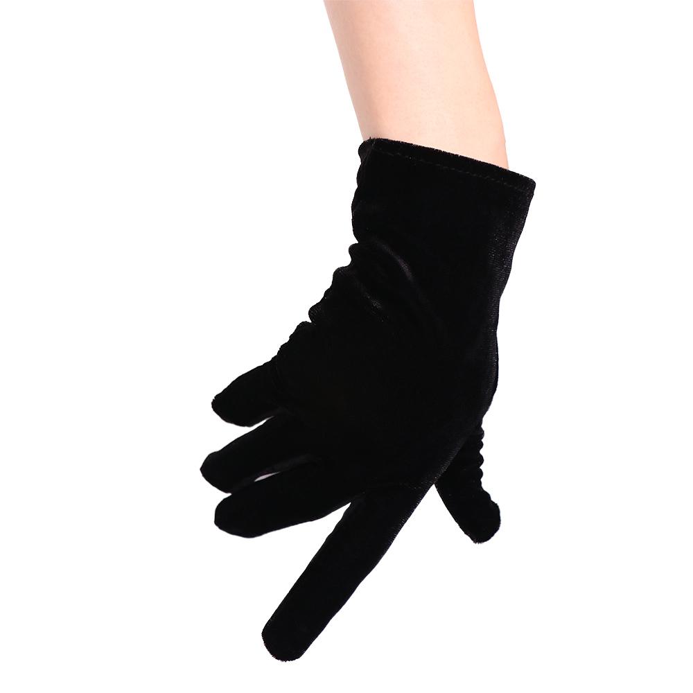 Party Warm Women Winter Autumn Gold Velvet Gloves Full Finger Mittens Elastic Driving Gloves