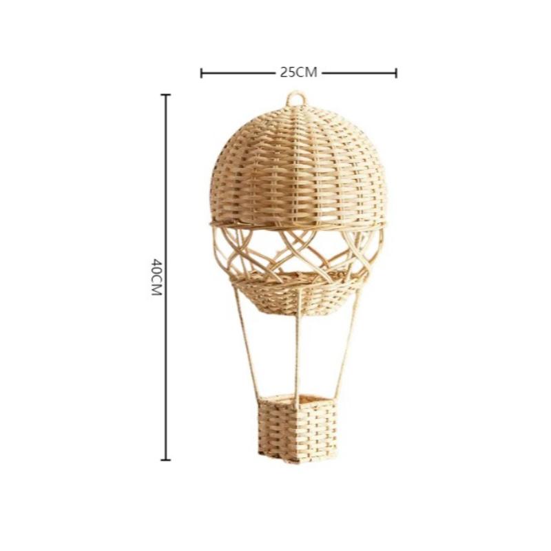 Ins Wind Hand-woven Rattan Hot Air Balloon Children's Room Preschool Education Place Photography Agency Home Decoration Supplies