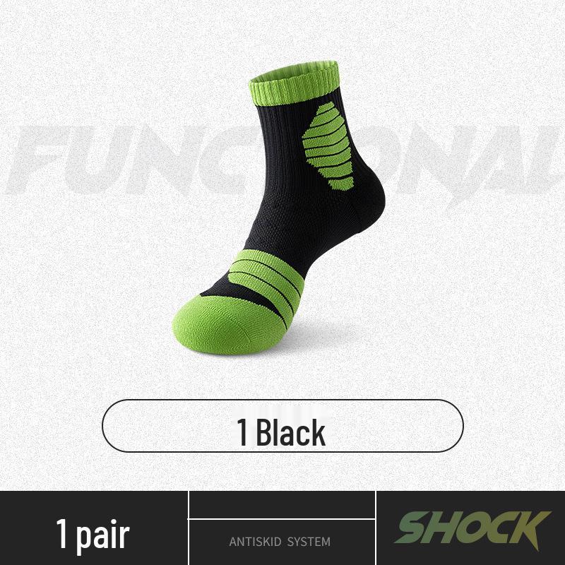 Men's & Women's Mid-Calf Terry Bottom Athletic Socks - Thick, Plus Size, Perfect for Badminton, Basketball, Fitness & More