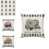Ornate Happy Campers Sofa Throw Cushion Cover Ideal For Home Dcor