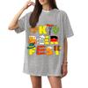 Women's Casual Short Sleeve T-Shirt Oktoberfest Letter Print Loose Fit Lightweight Summer Top Pullover Tee