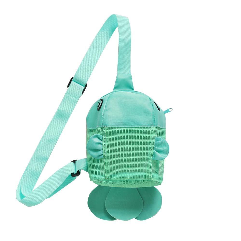 

Lobster Children Mesh Chest Bag Breathable Cartoon Crossbody Bag Hollow Out Dopamine Pouch Beach Green Clownfish