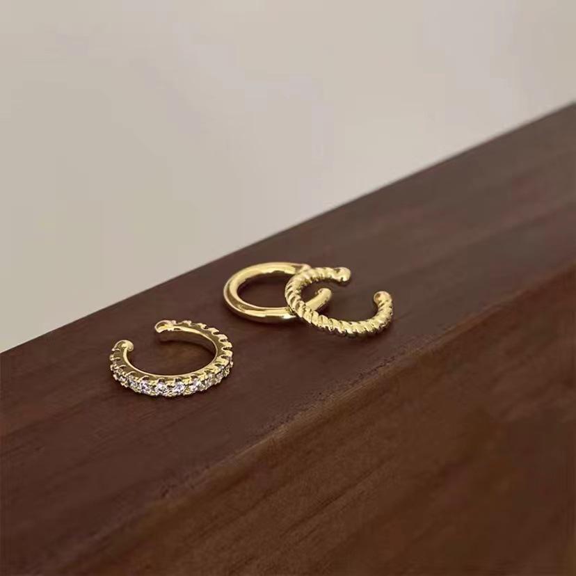 

Роскошные серьги-каффы из стерлингового серебра 925 пробы для женщин — шикарный ретро-дизайн без проколов S925 Material