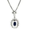 NON BRAND - Blue sapphire 2.26ct, diamond 0.65ctNecklace Pt900/sapphire Array