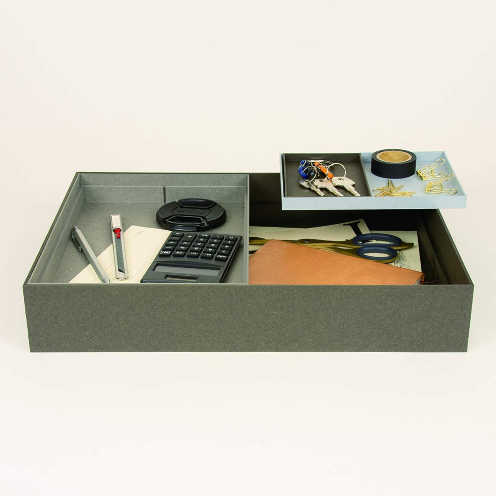 Nakabayashi Haconia Sliding Tabletop Tray, A4 Size, Set of 4, HCN-TTLA4GY