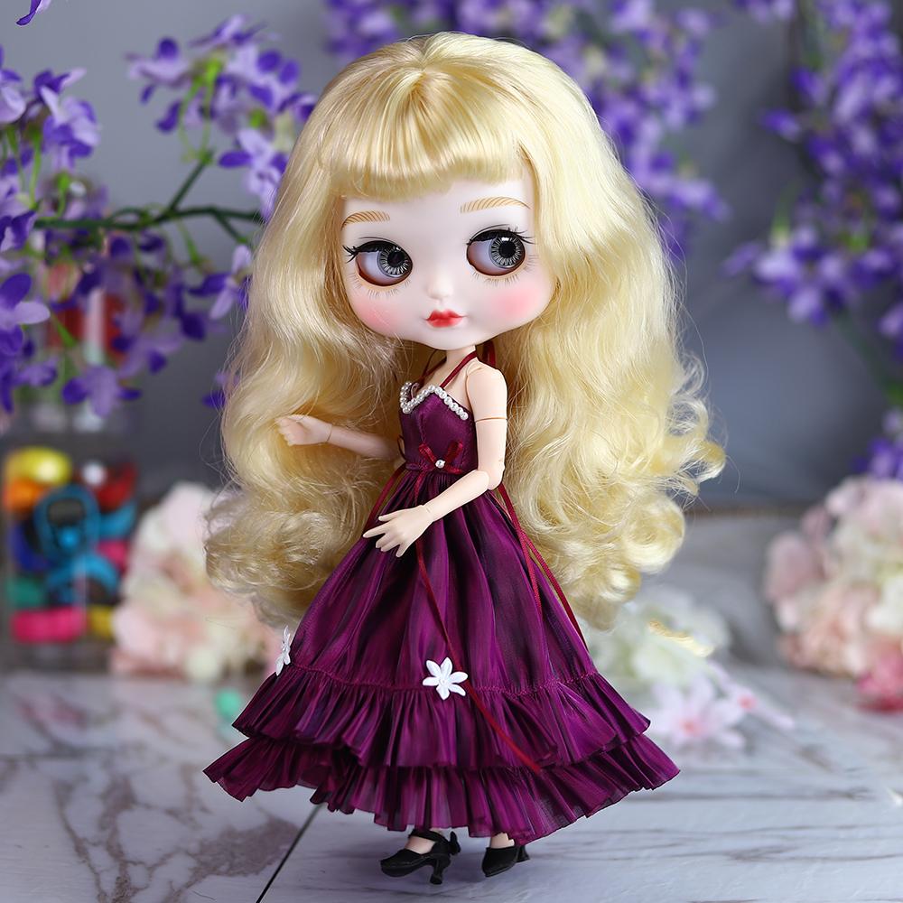 ICY DBS Blyth Doll Dress 1/6 Bjd Premium Evening Dress Minimalist Clothing Anime Girl Toy Gift SD