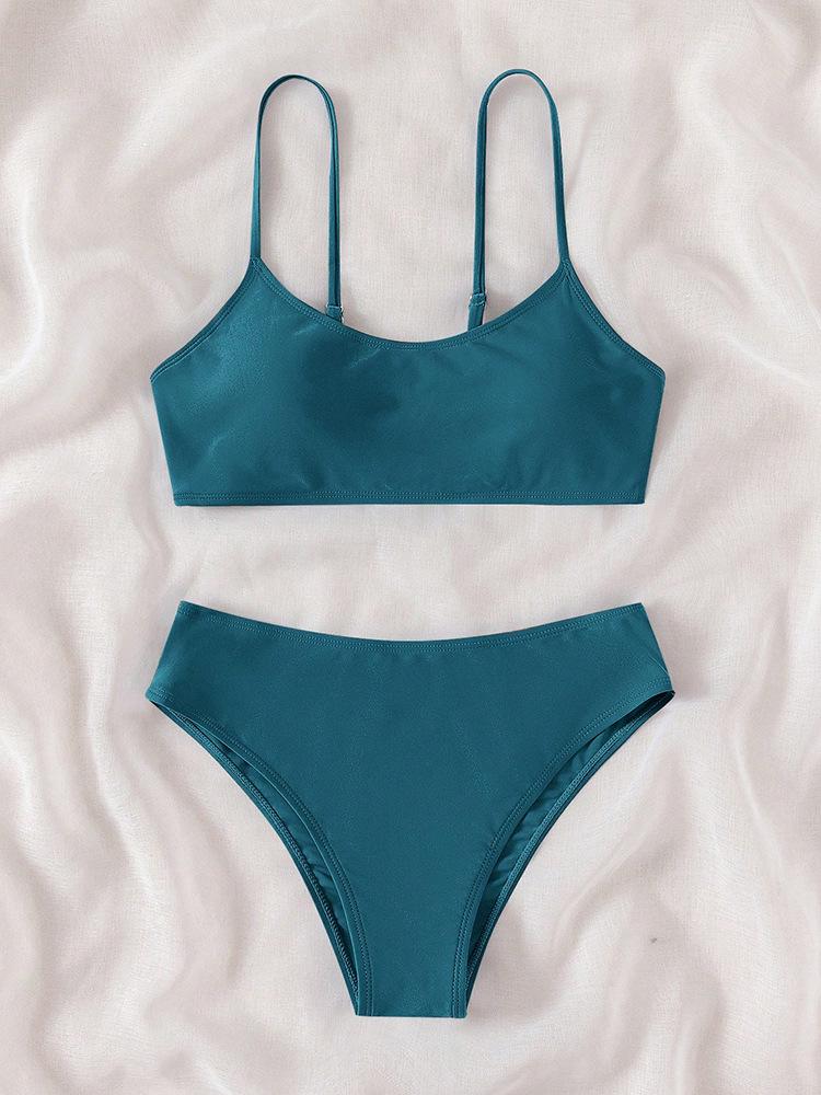 

Детский раздельный купальник бикини в европейском и американском стиле для девочек 14 Years