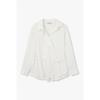 Asymmetrical Button Stripe Shirt 7156360003