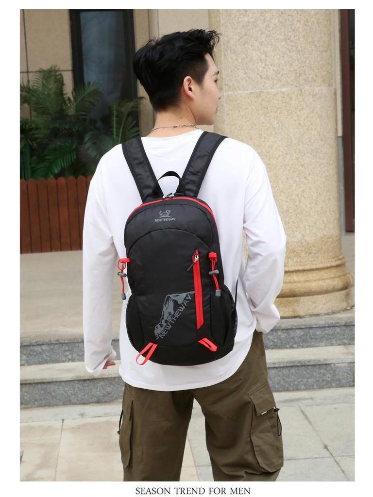 New Style Foldable Lightweight Outdoor Sports Mountaineering Water-Repellent Backpack with Logo Print