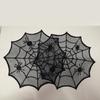 Round Spiders Webs Laces Placemat Soft Polyester Cobwebs Table Mats for Dining Ambiances