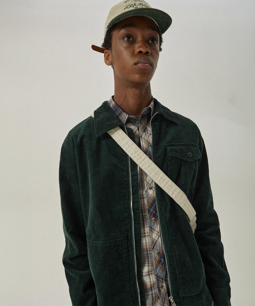 Magoodgan Hunter 5507 Corduroy Detroit Hunter Green Zip-Up Jacket