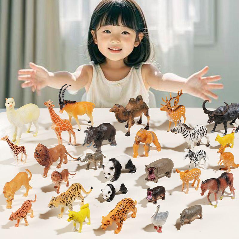 Playhouse Simulation Animal Model Toys for Early Education, Ages 1-3+ - Ideal Birthday Gift for Boys and Girls.