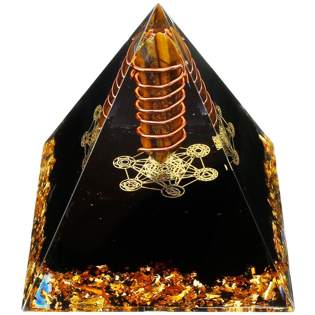 3D Crystals Pyramid Ornaments Natural Mini Pyramid Energy Stone Resin Craft Crystal Ball Xmas Kid Gift Room Medit Decor Orgonite