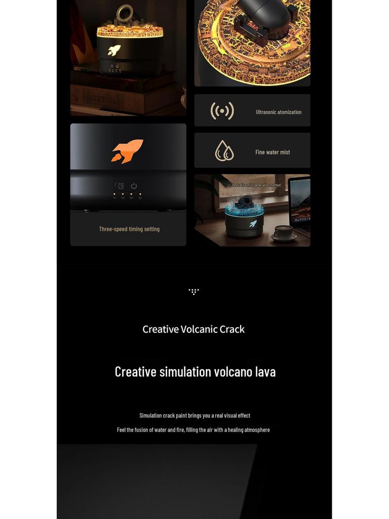 2024 Aroma Diffuser & Humidifier with Colorful Flame Simulation and Smoke Rings