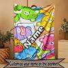 Custom Name Personalized Care Bears Print Blanket, Home Decor, Bedroom, Sofa, Camping, Couch, Gifts for Birthday ChristmasEnthusiasts