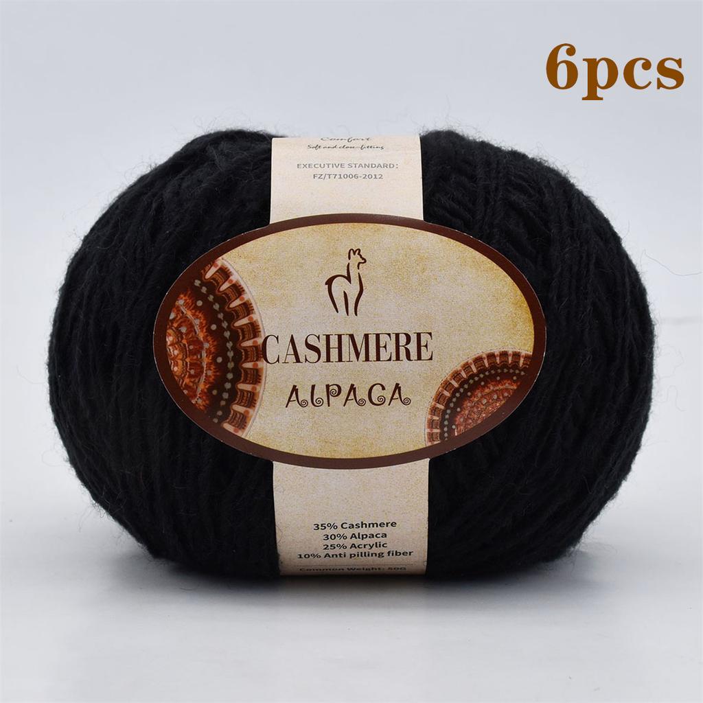 6pcs Luxurious Alpaca Cashmere Yarn Ultra Soft & Warm Handmade DIY Crocheting Yarn Suitable for Beginners Scarves300g/10.58oz