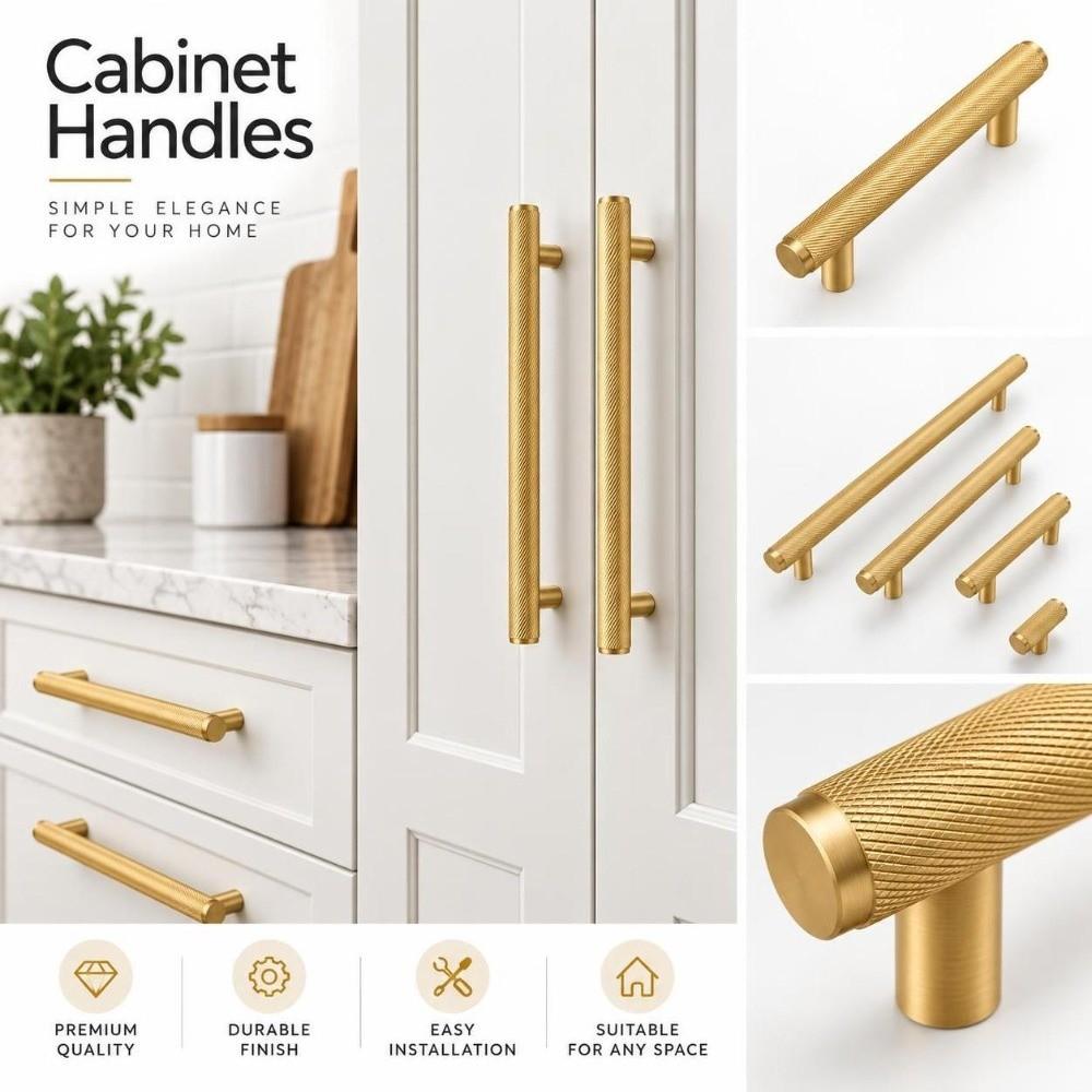 Brushed Gold Cabinet Handles Surface Mounted Cupboard Handles New Drawer Pulls Drawer Hardware