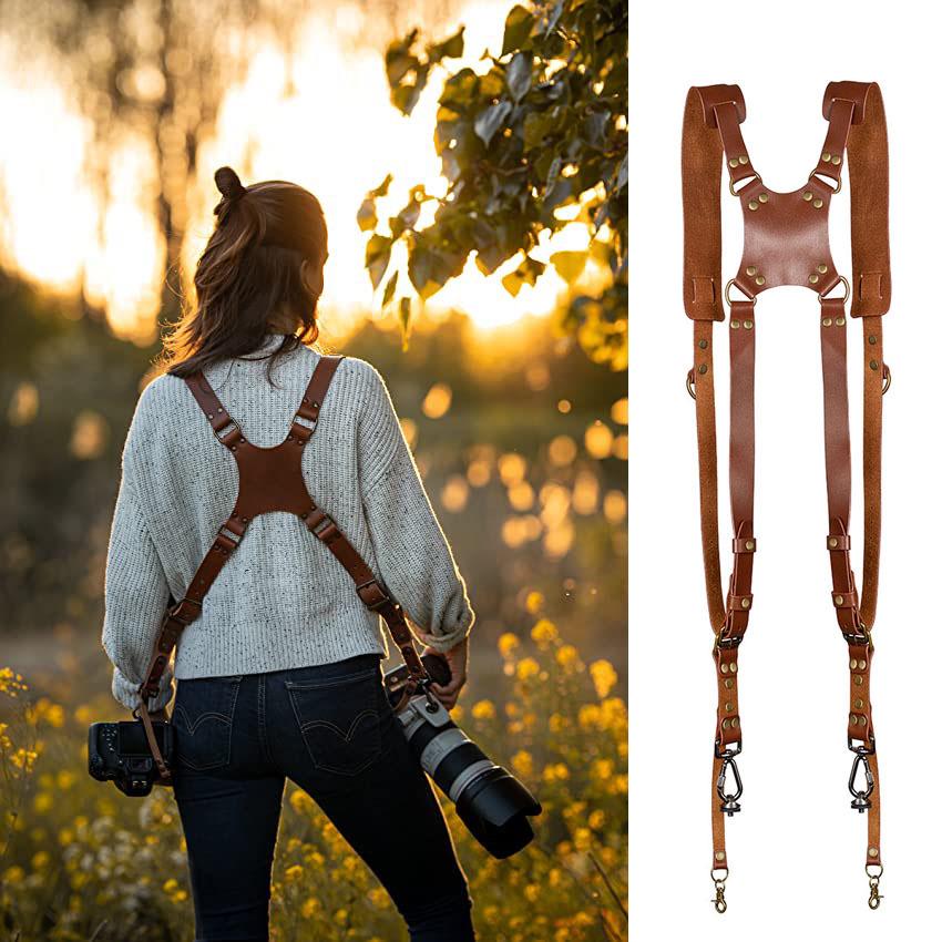 Leather Quick Release DSLR Camera Shoulder Strap for Outdoor Photography