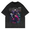 Jujutsu Kaisen Anime Gojo Satoru Graphic Print Tshirt Cotton Women Men Vintage Washed Harajuku Tees Loose Casual Oversized Tops