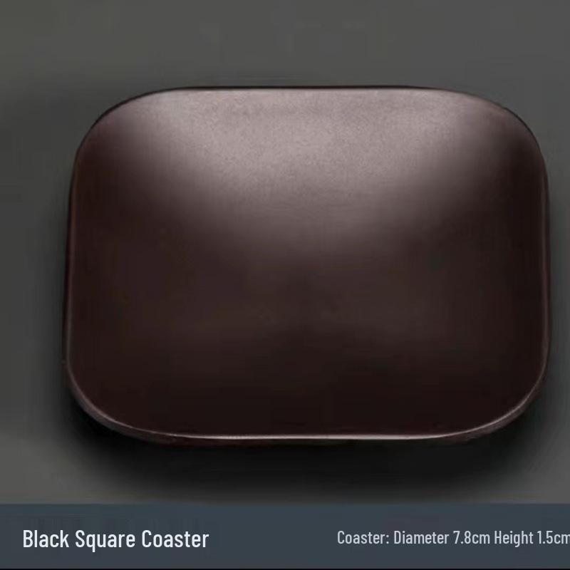 Ebony Wood Bakelite Coaster Set for Gongfu Tea Ceremony - Heat Insulating Pad & Cup Holder Accessories