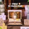 2026 Time Piece Calendar with LED Light 3D Dog Sticky Notes Tear Away Mini Desk Weekly Calendar Paper Craft Art Memo Pad Notepad Desktop Decoration
