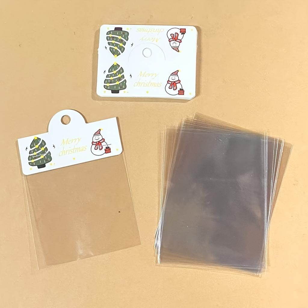 50Pcs Christmas Jewelry Display Kit, Christmas Cards for Bracelet Earring Keychain, Small Business Craf