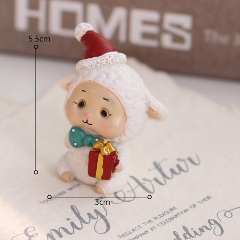 Christmas Resin Ornament Mini Santa Claus Resin Ornament Decorative Gifts Resin Crafts Tabletop Ornament