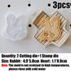 Happy Valentine's Day Cookie Cutter Cartoon Jam Envelope Heart Rabbit Biscuit Fondant Embosser Stamp Molds DIY Cakes Decorations