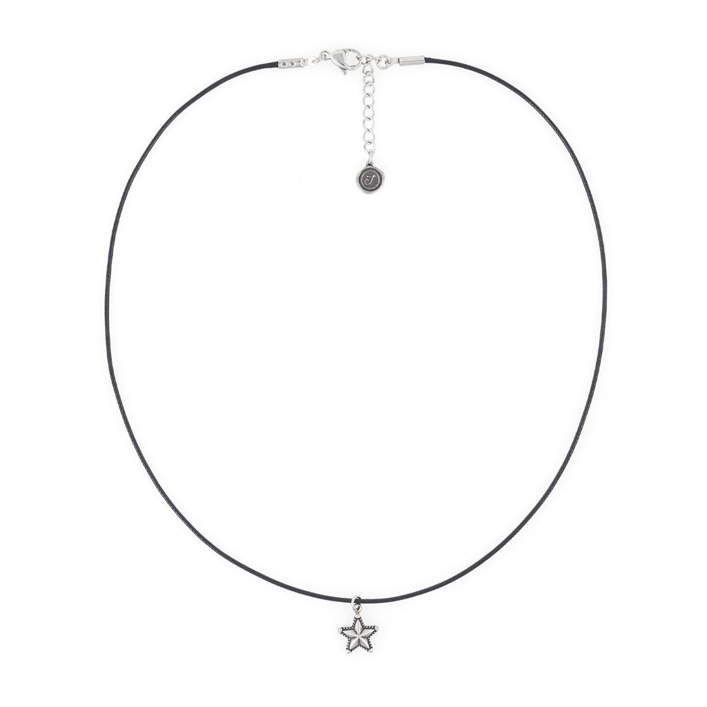 Jbans Classic Antique Sheriff Star Pendant Soft String Necklace (C2501-An859)
