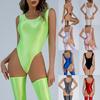Backless Thong Bodysuit Bodysuit Erotic Lingerie Female Glossy Swimsuit