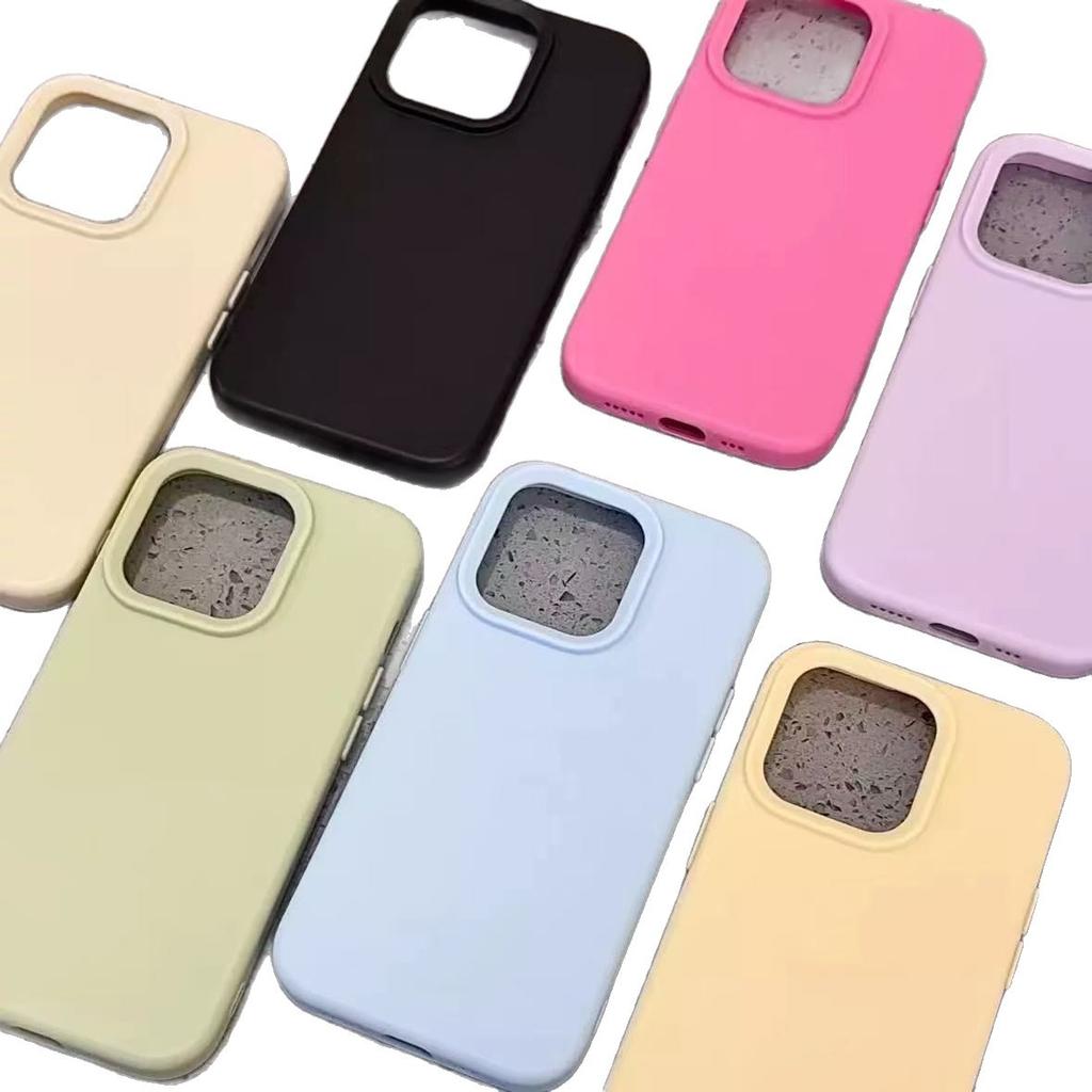Ins Dopamine Simple Solid Color Suitable for Apple 17promax Mobile Phone Case 16 New Iphone15pro Premium