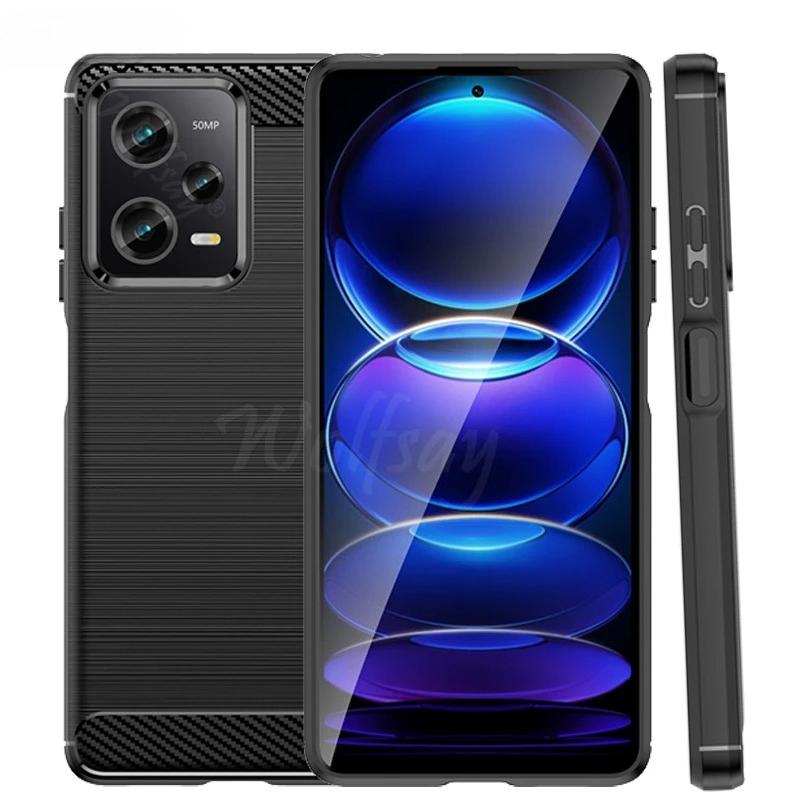 For Xiaomi Redmi Note 12 Pro 5G Case Bumper Silicone Carbon Fiber Cover For Redmi Note 12 11 Pro Case For Redmi Note 12 Pro Case