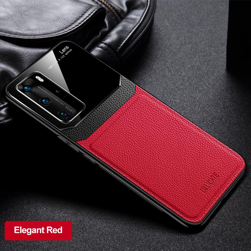 For Huawei P50 P40 Pro Case PU Leather Silicone Bumper Back Cover For Huawei P30 P40 P50 Pro Plus Lite 4g 5g P 40 Cases