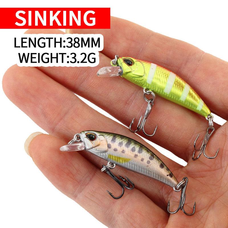 38Mm 3.2G Mini Sinking Minnow Fishing Lures Jerkbaits Peche Artificial Bait Wobbler Lure For Trout Bass Carp Fishing