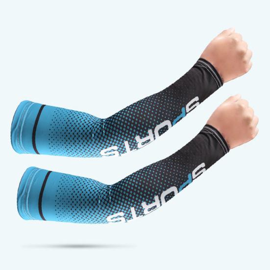 1 Pair Comfortable Sports Sleeves Good Skin-touch Efficient Thermal Insulation Anti-UV Printing Ice Sleeves Riding Accessories