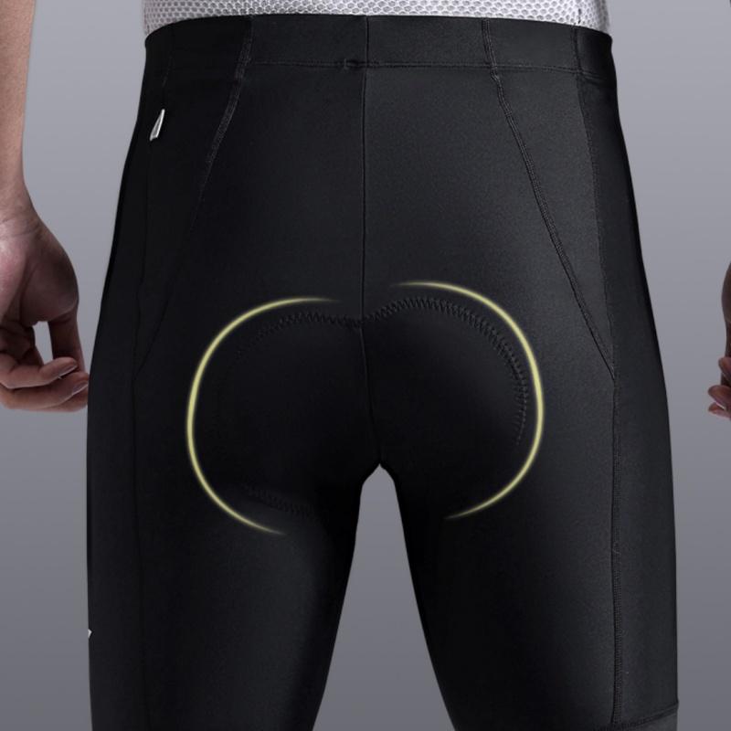 Li-Ning Solid Color Quick-Dry Tight Training Sports Shorts Lightweight Breathable Cycling Shorts With Sponge Padding Men Shorts LCTK097