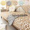 Plüsch-Sofakissen mit Leopardenmuster, dick, rutschfest, Sofatuch, Kissenbezug, hochwertiges L-förmiges Sofa, vollständige Abdeckung, Staubschutzhülle