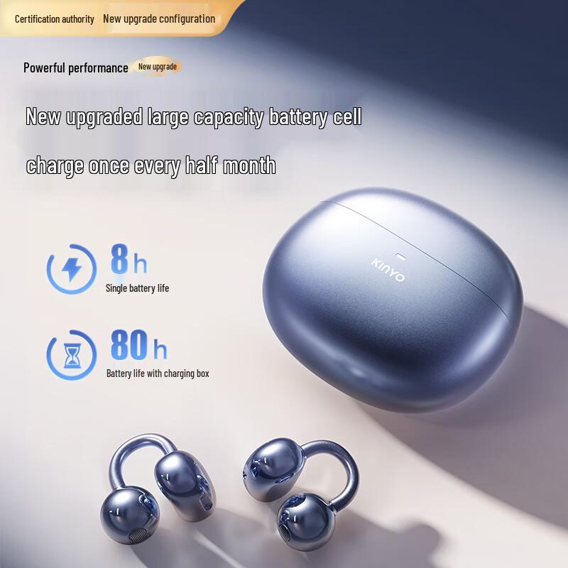 Jinyun Open-Ear Clip-On Bone Conduction Bluetooth Headset