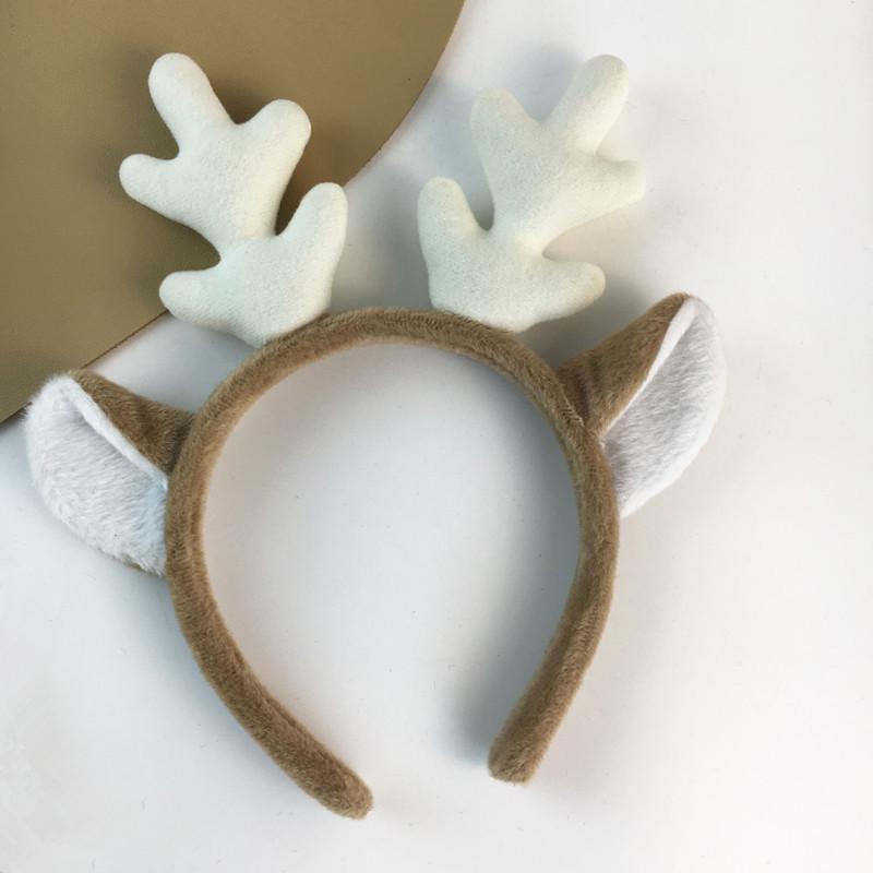 

Плюшевый ободок для волос с рожками Mori Girl - Милый праздничный аксессуар для волос