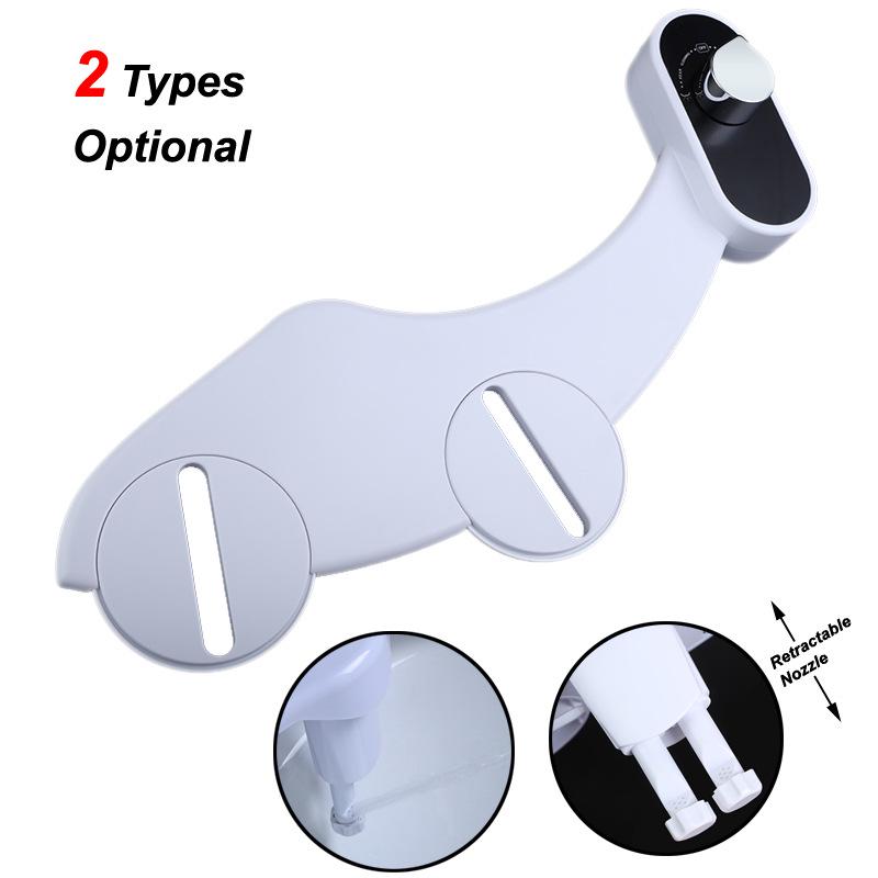 Non-electric Bidet Seat with Dual Spray for Feminine and Buttocks Hygiene